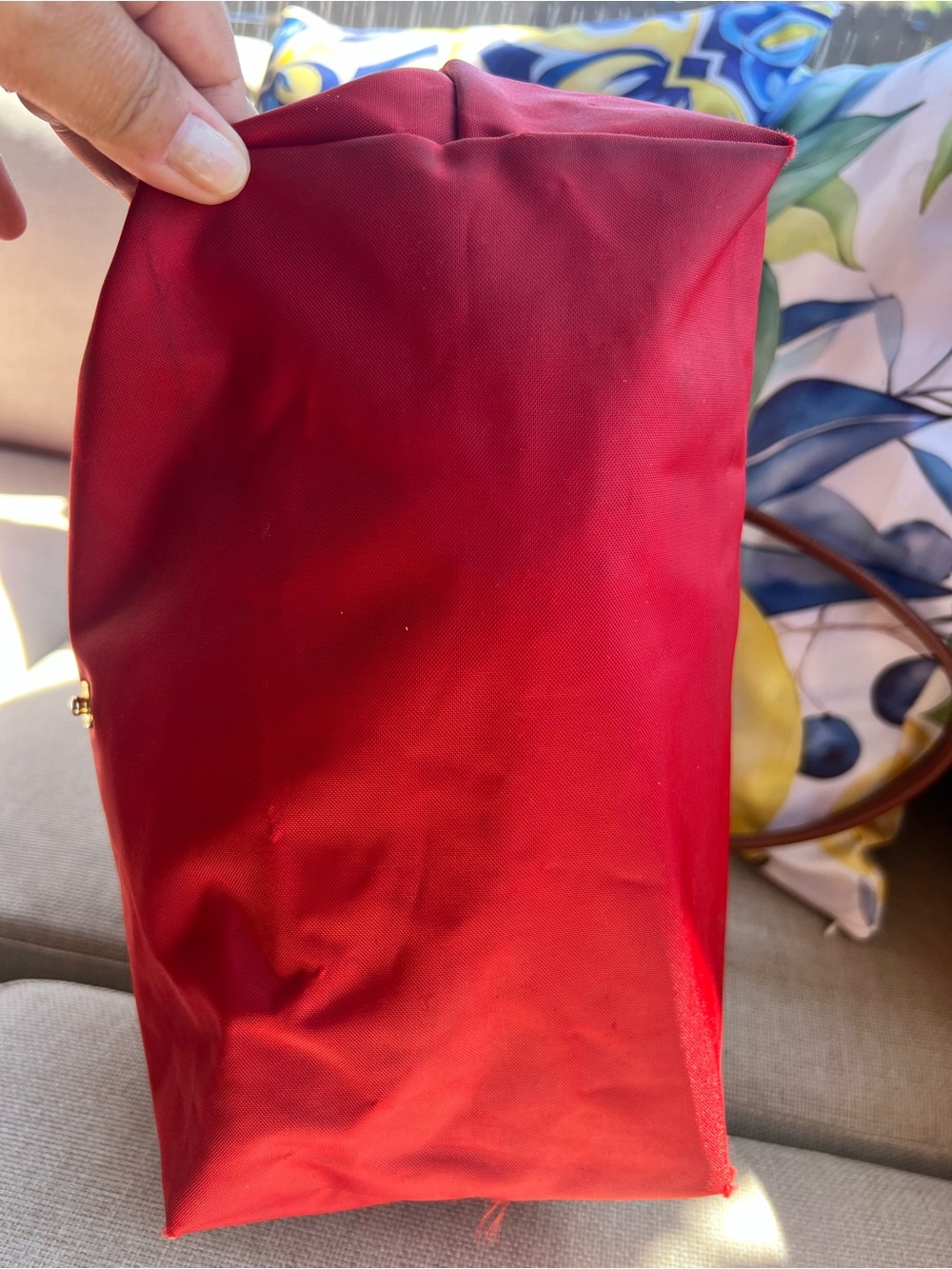 Longchamp Le Pliage Original Medium Shoulder Tote Bag - Red - Picture 10 of 14